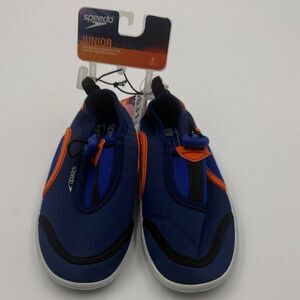Speedo Junior Water Shoes - Blue and Orange- Small (size 13-1)